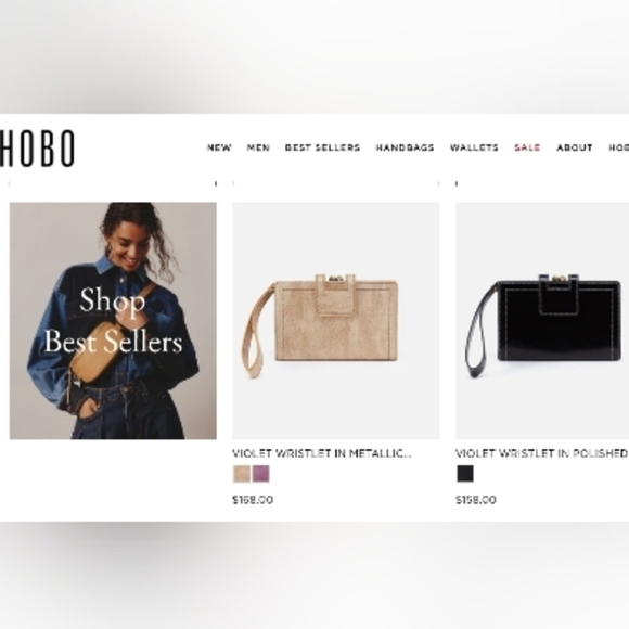 POLISHED LeatherHOBO International Brown Envelop Flap Clutch with Magnet closure - Picture 16 of 16